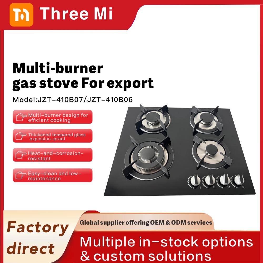 4-Burner Gas Cooktop | LPG | Glass