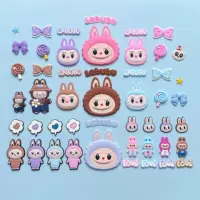 Мультяшный labubu labubu diy ювелирные аксессуары для мобильных телефонов плоский чехол холодильник патч авто украшения милые