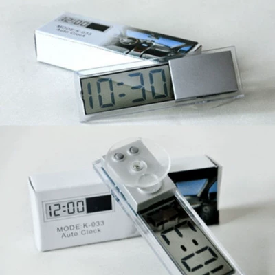 Suction type electronic clock display glass time car supplies LCD car electronic watch thermometer dual-purpose (Car thermometer) - k033-electronic-clock