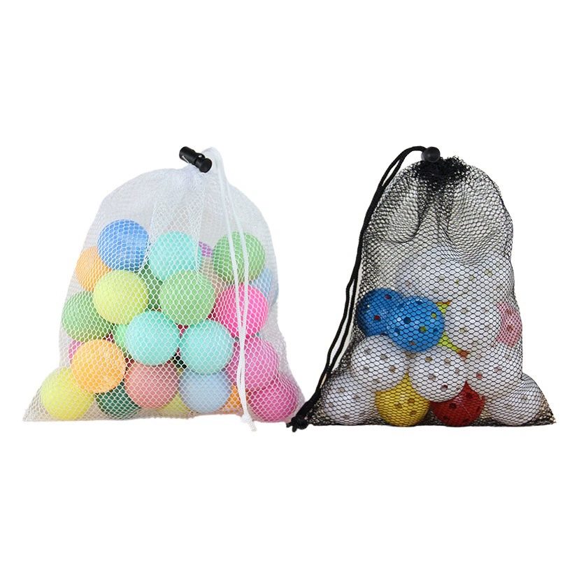 Оптовая оптовая портативная полиэфирная сетка карманный теннисный нейлоновый мешок сетка сумка сетка сумка игрушка сетка сумка