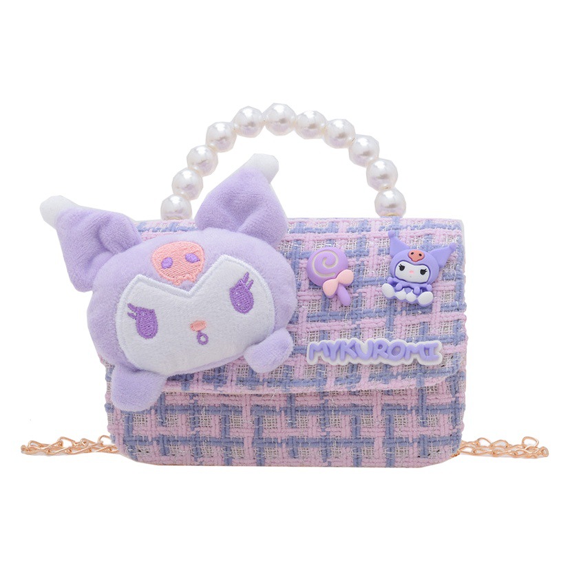 2023 nuevo estilo occidental princesa perla portátil monedero moda bolso de hombro de los niños lindos bolsa de mensajero femenino de los niños