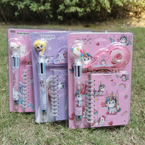 8023 Children's Day Gift Stationery Set Nine-piece Large Gift Box with Ball Beads Notebook Coil Animals