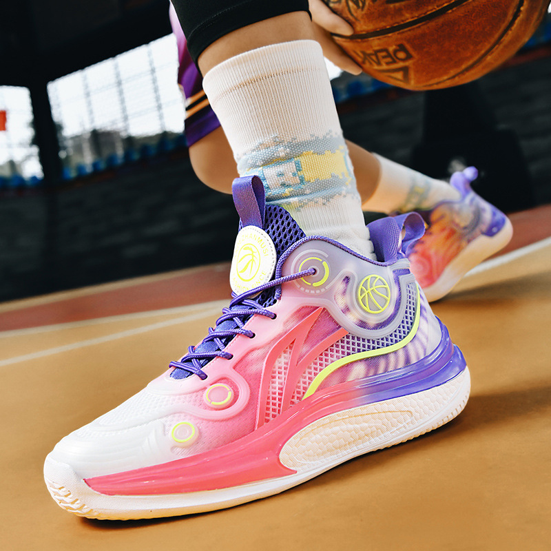 Training Basketball Shoes, Youth Casual Sports Shoes, Student Competition Shoes, Fashionable Cushioning Luminous Breathable Running Shoes