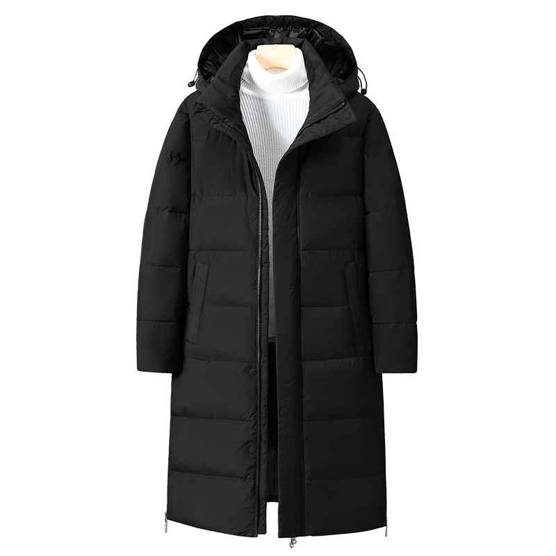 Men's Clothing cotton Jacket Couple Long Over Knee cotton Jacket Thick Warm Simple Loose Coat_voghion.com