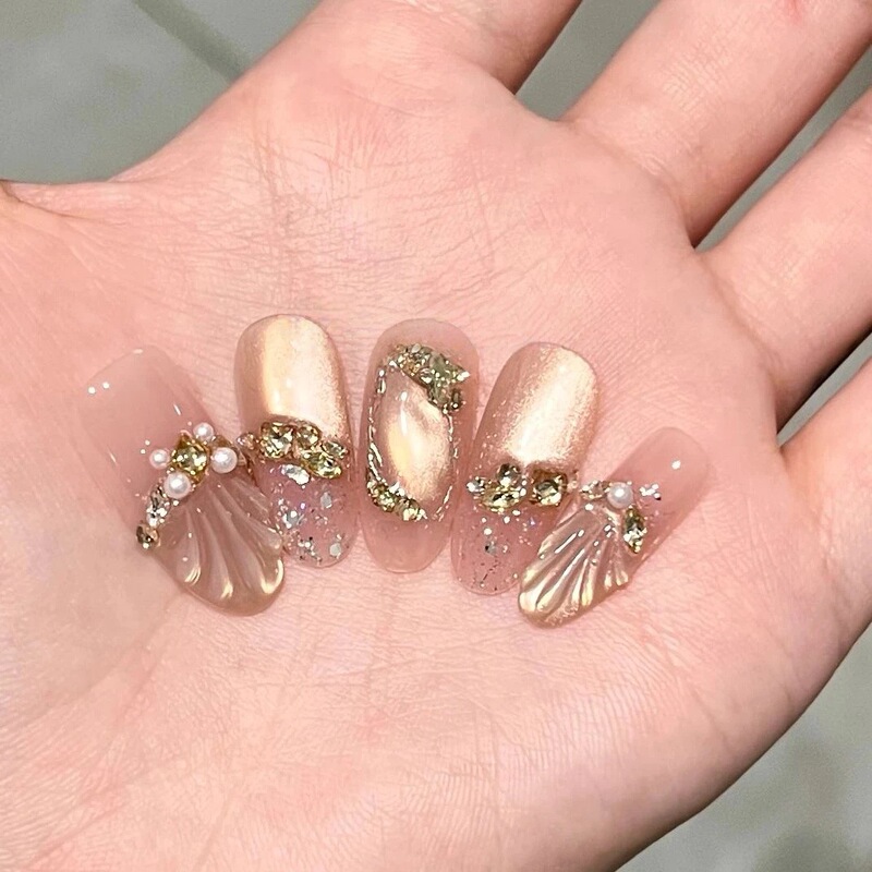 [My Loulan] Purely Handmade High-Definition Cat-Eye Handmade Wearable Nails, Elegant Manicure, Accessible Luxury and Versatile Fake Nails