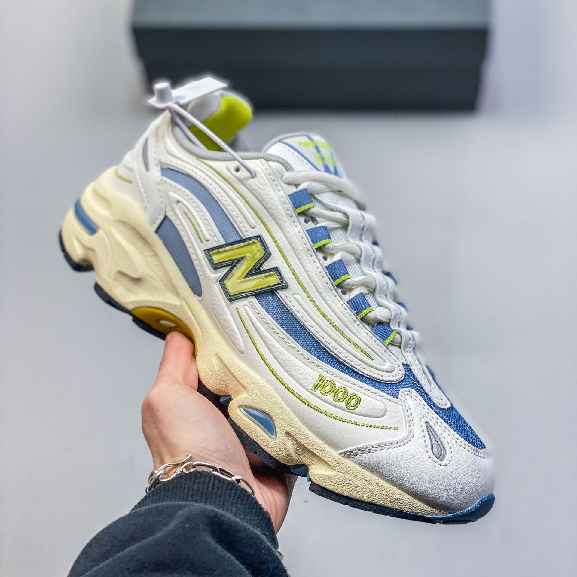 Zapatos de correr retro de alta calidad NB1000 marca conjunta de cuero de malla de suela gruesa zapatos deportivos para hombres y mujeres zapatos de viaje casuales