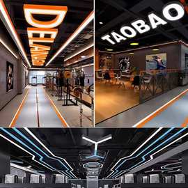 字母灯商场led长条灯创意字母数字超市健身房乐园异形logo吊灯