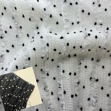 黑白色波点小香风面料衣服鞋子包包首饰发饰马甲套装小外套半裙布