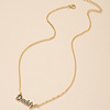 Small design fashionable necklace, accessory with letters, European style, internet celebrity, Korean style