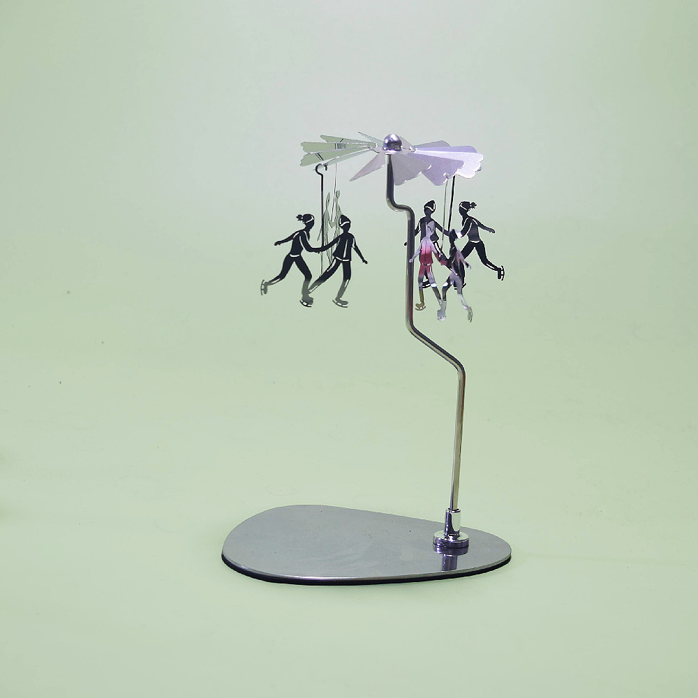 Amazon ins doles Acero inoxidable triángulo redondo bandeja giratoria candelabro aromaterapia vela linterna romántica