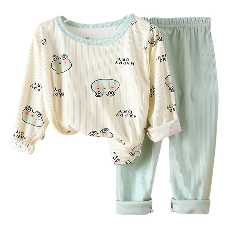 Ropa de otoño para niños pantalones largos traje otoño e invierno pijamas nuevos niños medianos y pequeños ropa interior de manga larga para niñas al por mayor