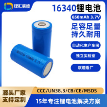16340锂电池3.7V700mAh录音笔电动牙刷美容仪器平头尖头锂电池厂