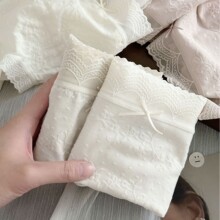 N9279 美轮美奂繁花法式提花棉女内裤亲肤绝绝子性感蕾丝边包臀
