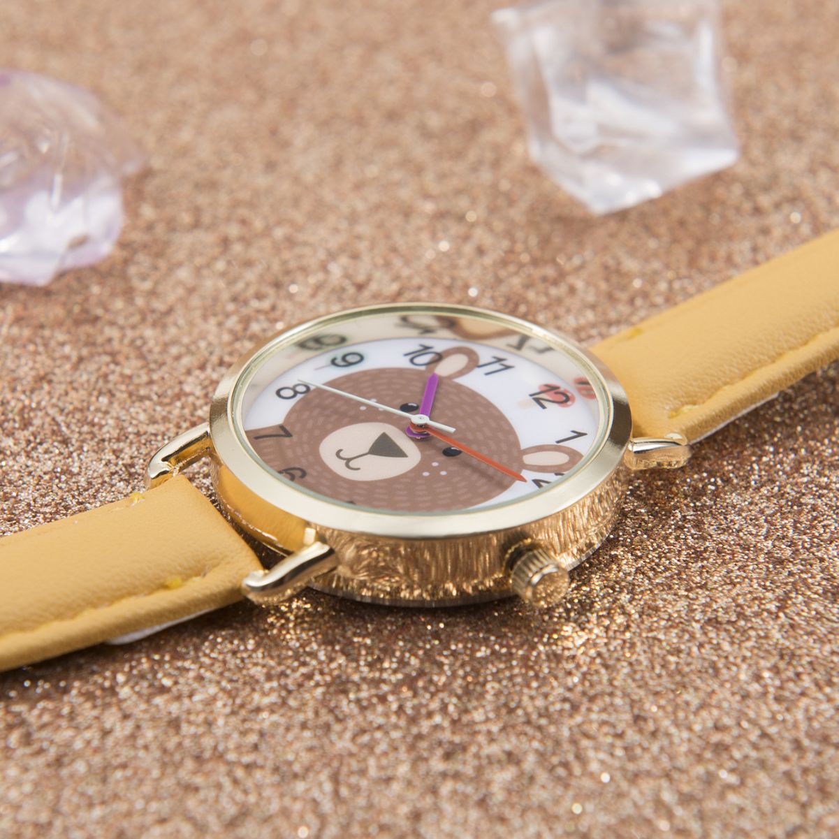 Nova najbolje prodajana ura, preprosta in ljubka otroška ura, risana kremenčeva ura z medvedkom v slogu kazalca, temperamentna ura_voghion.com