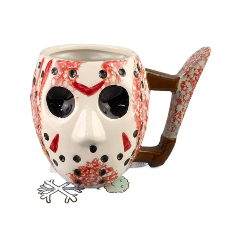 Estrictamente seleccionado Halloween horror Freddy Jason máscara taza fantasma de hombre ciento taza de cerámica masculina