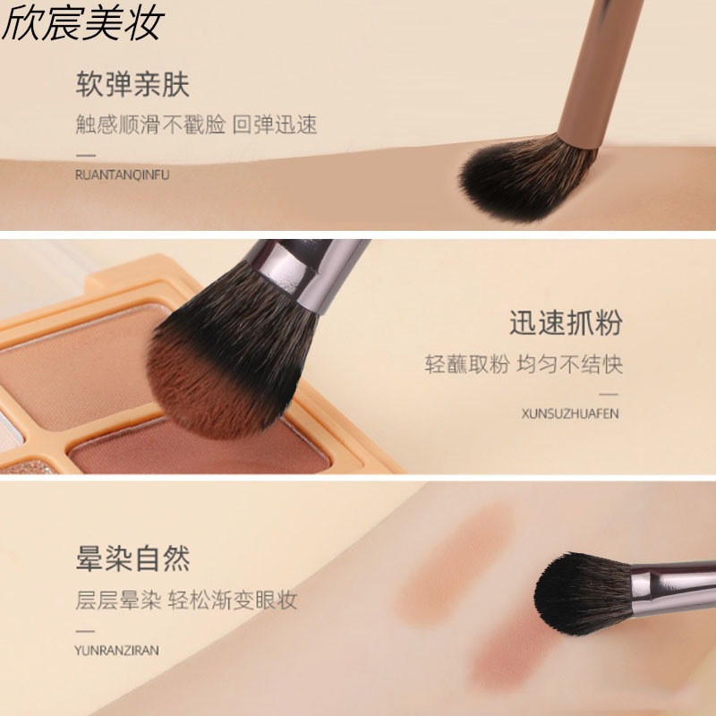 Nuevo conjunto de cepillo de maquillaje de alta gama, polvo de cabello animal, blush, sombra de ojos, conjunto completo de cepillo de maquillaje.