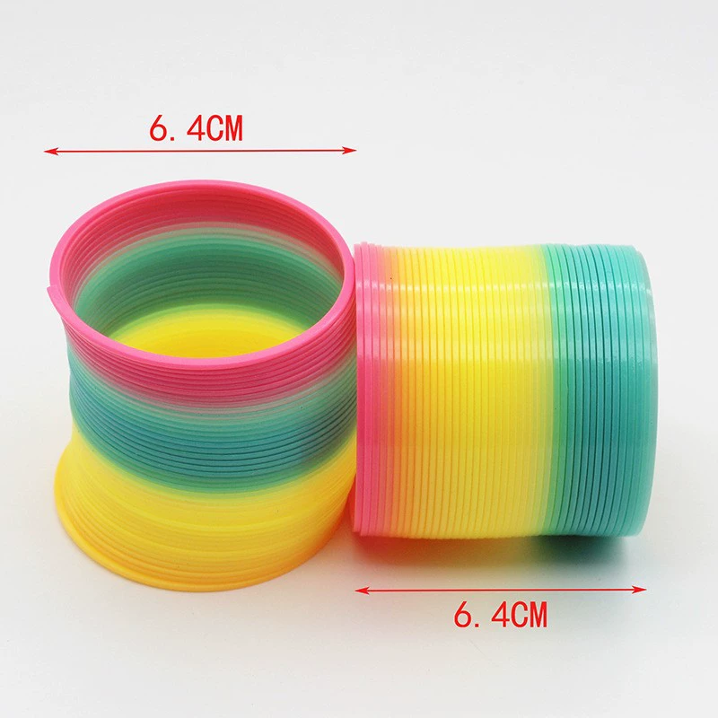 Радужная маленькая Slinky, разнообразная башня, красочное эластичное кольцо, игрушка, ностальгия, опт