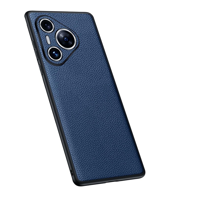Huawei Pura80 Pro ビジネス携帯電話ケースに適しています。革製のライチ柄 P70 トップグレード牛革製の精密穴あき保護ケースです。|undefined