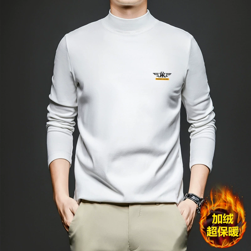 Двусторонняя бархатная теплая белье из флиса, высокий воротник, Slim fit, оптом