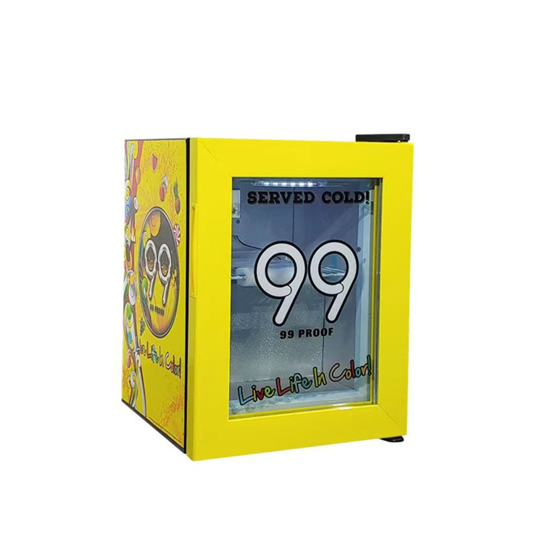 Pejer 21L puerta de vidrio refrigerador mini helado comercial helado con pantalla de bloqueo completo congelado mini refrigerador