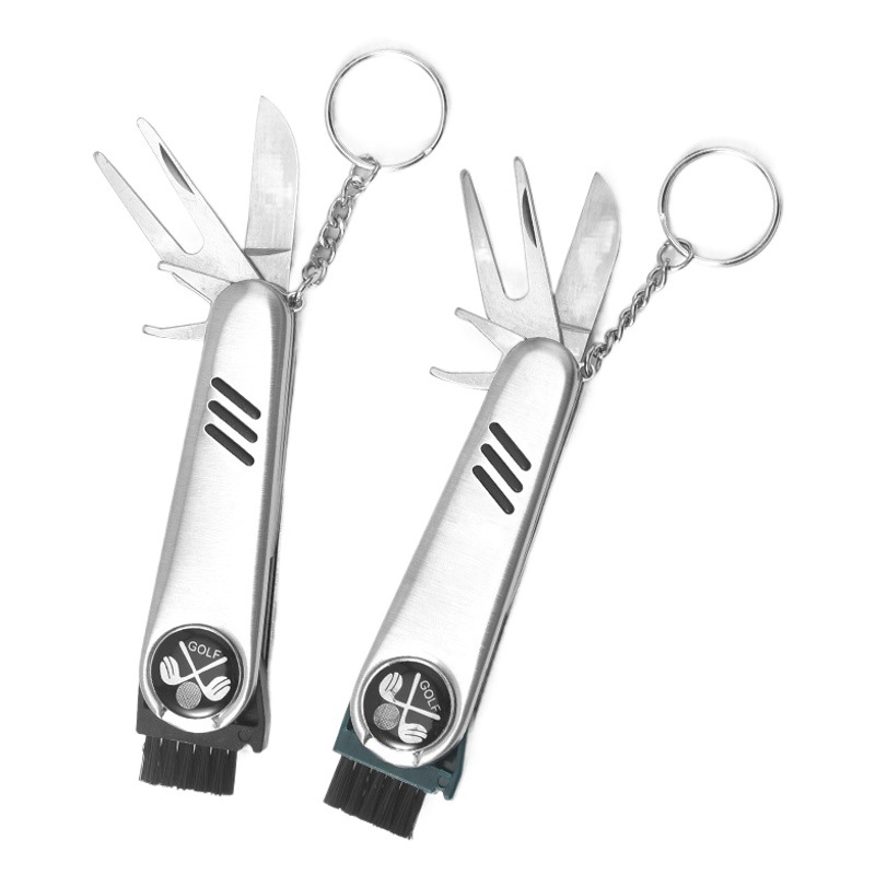 Factory wholesale multi-function knife golf tool knife green fork ball fork lawn trimmer golf knife