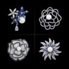 fashion Daisy Pearl flower Brooch senior zircon Sternum wholesale high-grade Emptied Camellia Pin