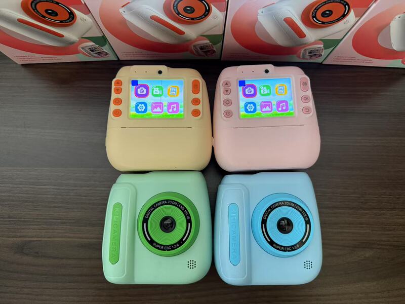 クロスボーダー子供用インスタントプリントカメラ高精細デュアルカメラカラーデジタル印刷感熱紙カメラおもちゃ|undefined