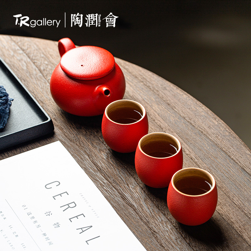 Taorunhui fábrica de cerámica venta directa de té bandeja de té un conjunto completo de escritura creativa acompañada de etiquetas de té estilo de tendencia nacional
