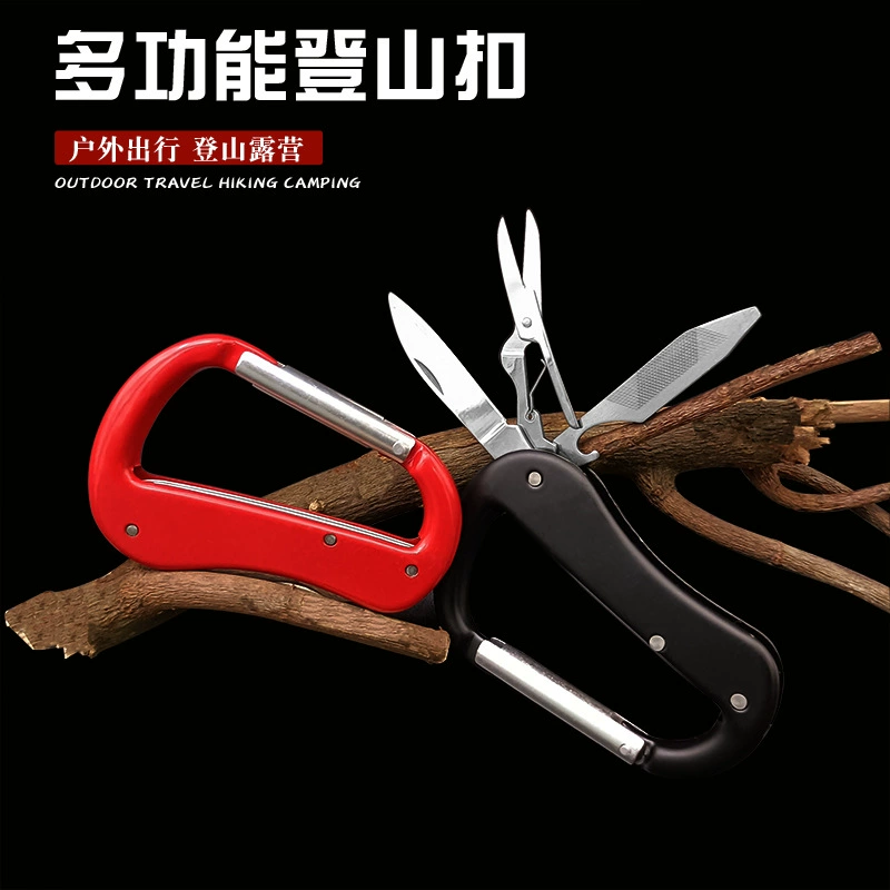 Прямые продажи с фабрики, уличный многофункциональный карабинный нож, универсальный нож для кемпинга, подвесная пряжка, портативный подарочный нож