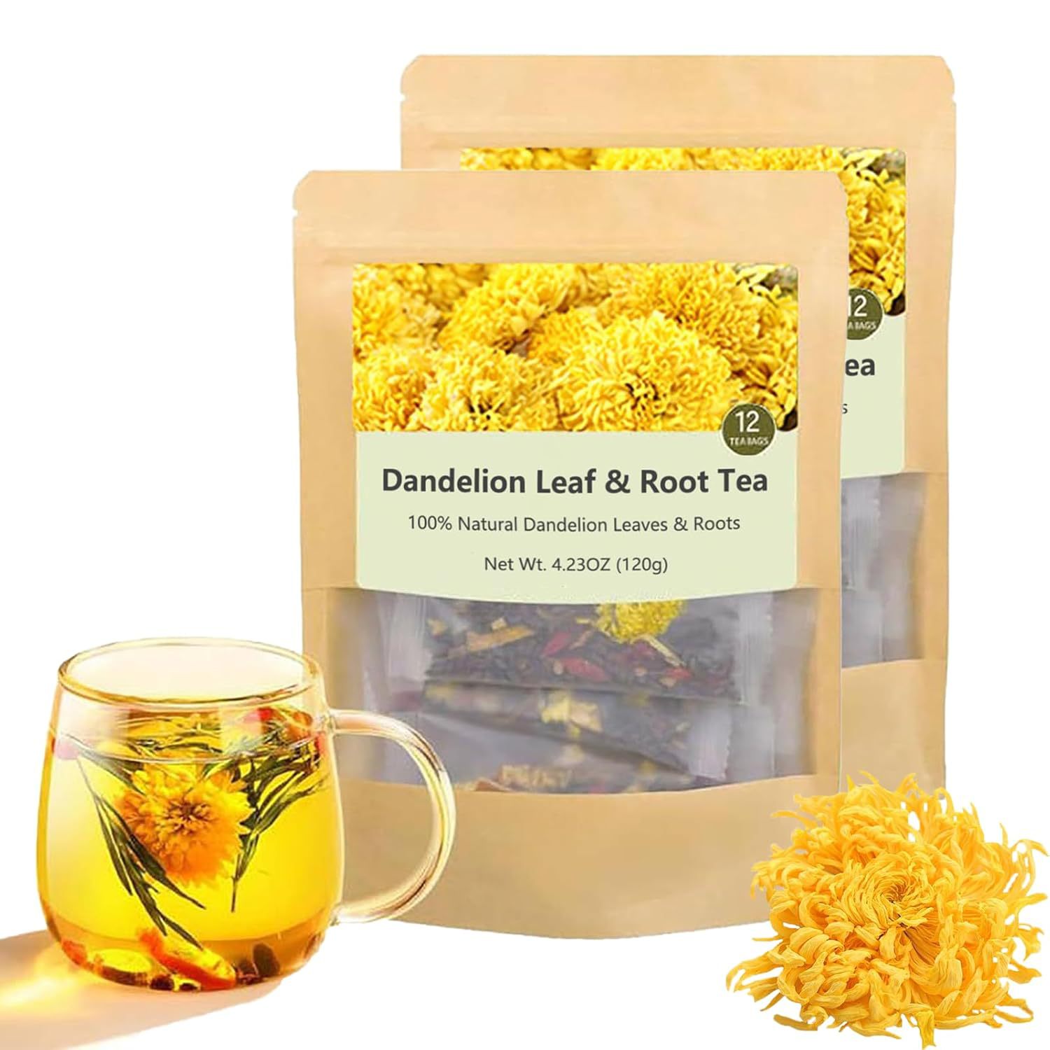 Dandelion Leaf & Root Tea蒲公英菊花枸杞茶 代用茶蒲公英根与叶