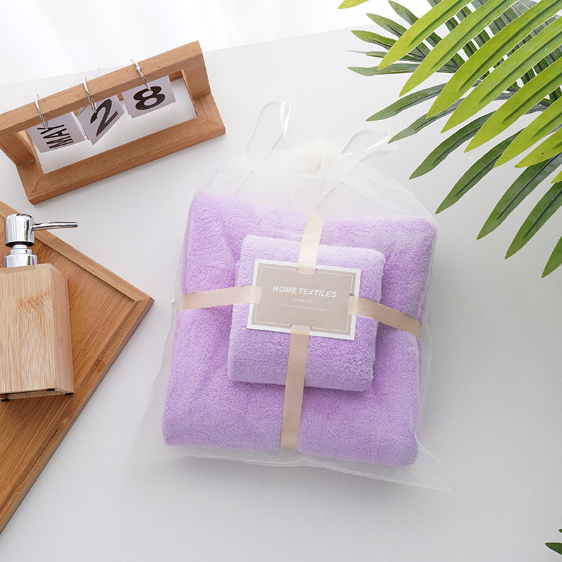 toallas de coral de alta densidad toallas de baño set engrosado suave absorción de agua color sólido toallas de mano mano mano mano fábrica regalos al por mayor