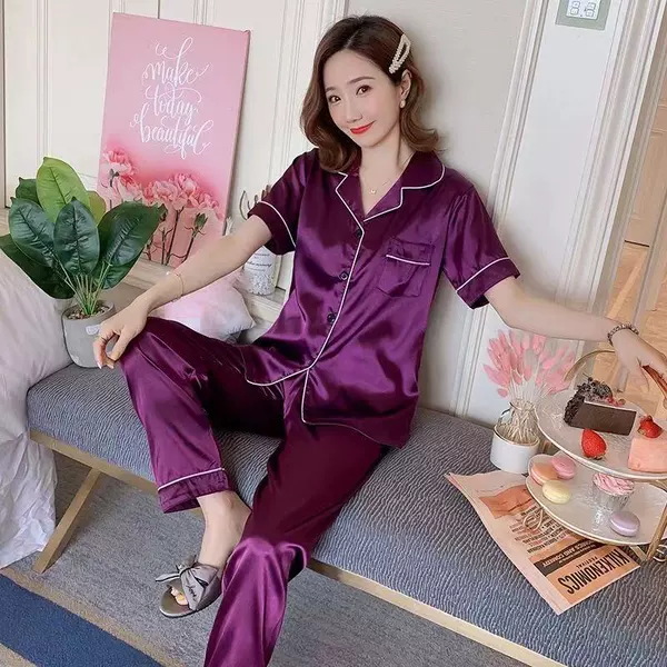 Purple silk set
