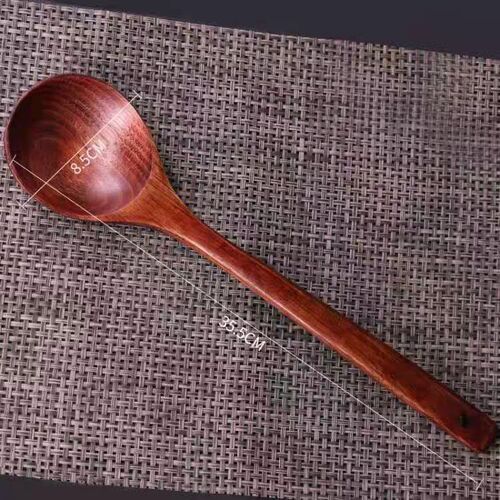 Stir-frying wooden spoon with extended handle wooden spoon can stir-fry wooden spoon antique wooden spoon household non-stick wooden spoon