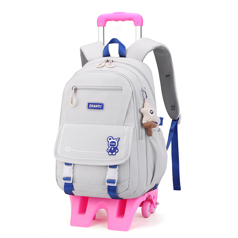 Pescado Natural nuevo grado 2 a 6 escalera escalada carro mochila de gran capacidad mochila estudiante de secundaria