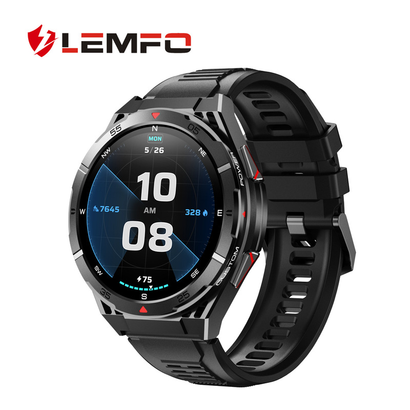 Lemfo Cross-Border Gps Positioning Bluetooth Call Altitude Air Pressure Waterproof Health Monitoring X2B Sports Smart Watch