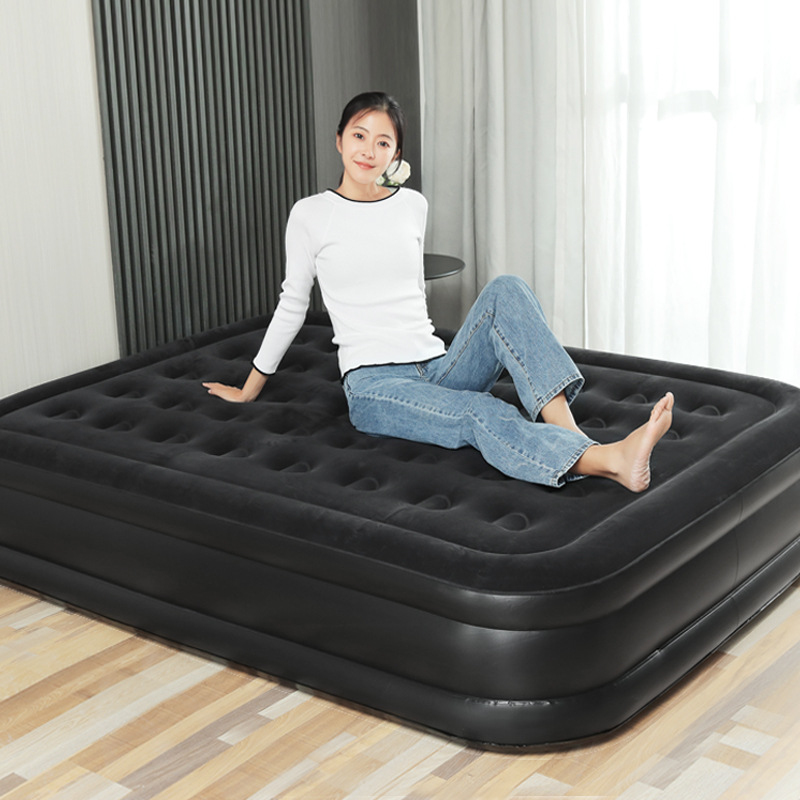 Bomba automática incorporada colchón inflable elevado colchón de aire doble hogar camping al aire libre tienda de campaña cama inflable portátil image 7