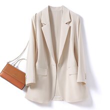 小西装外套女单夏季轻薄款2023新款韩版设计感小众七分袖休闲西服