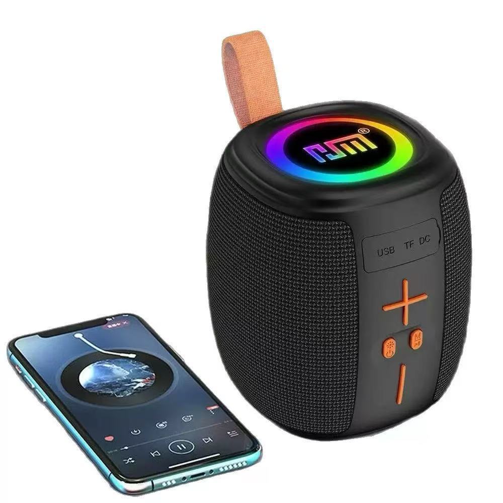HM-802 portable altavoz bluetooth pequeño cañón de acero portátil al aire libre subwoofer doméstico tarjeta de lámpara RGB mini sonido
