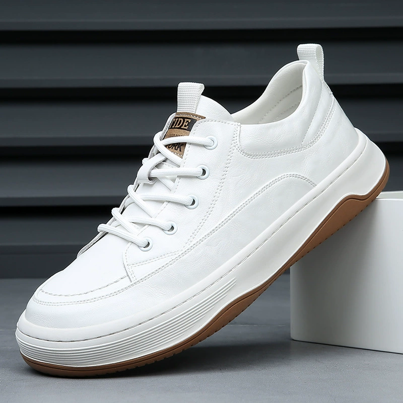 Новая мужская обувь весны 202, дышащие кроссовки, мужская обувь в европейском стиле, белые туфли с плиссированным носком, универсальные повседневные растворяющиеся туфли, модные