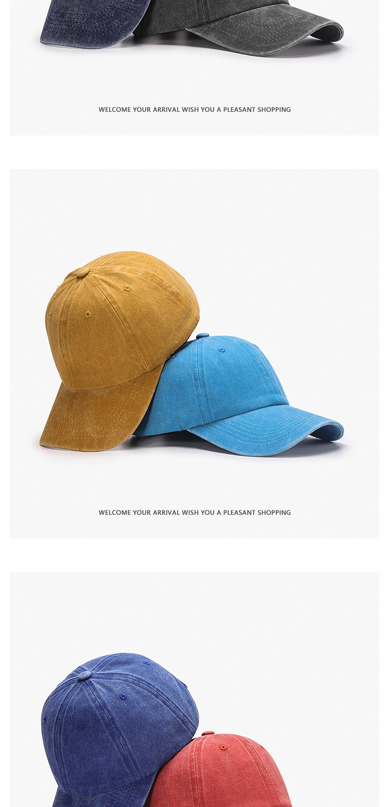 Cappellino da baseball vintage per uomo e donna in cotone lavato_voghion.com