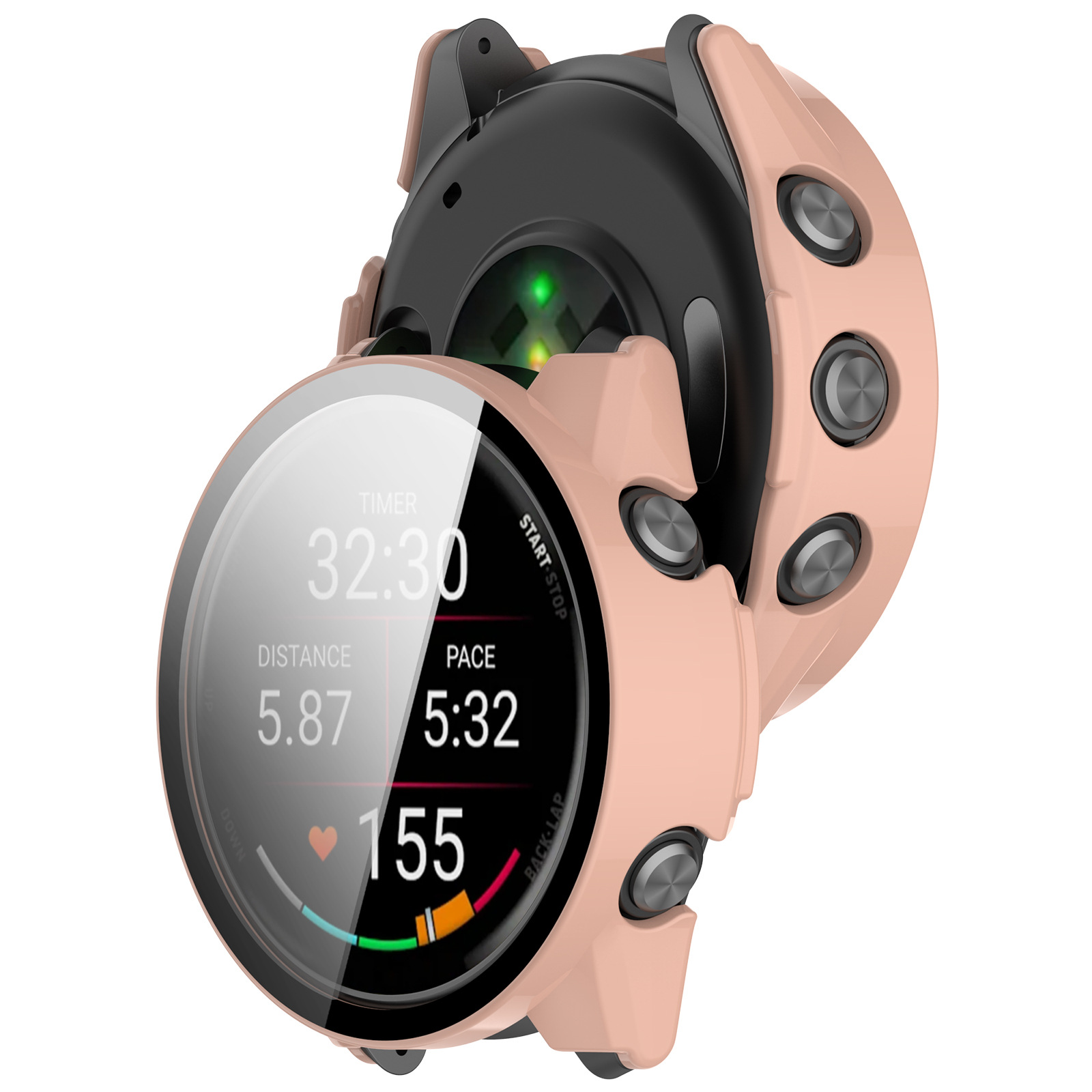 Suitable for Garmin Forerunner970 protective case tempered film integrated case FR970 skeletonized armor watch case undefined