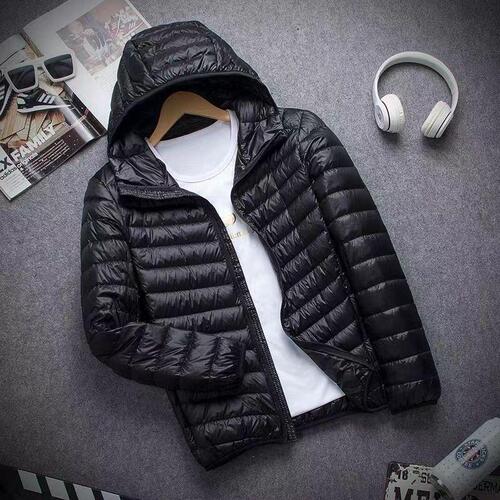 Winter lightweight down cotton jacket men's short large size casual stand-up collar warm top dad men's cotton coat jacket