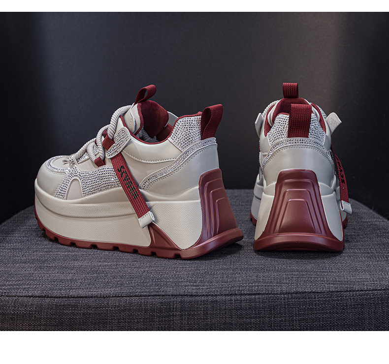 Giày sneaker nữ đế dày phong cách cổ điển phối lưới và da — Vàng lưới 5027-1, Đỏ da 5027, Xám lưới 5027-1, Đỏ lưới 5027-1 chi tiết 30