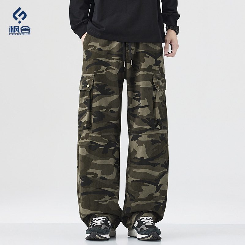 Men's Clothing / Autumn New Japanese Retro Cargo Pants Loose Straight Casual Versatile American Ins Trendy Brand