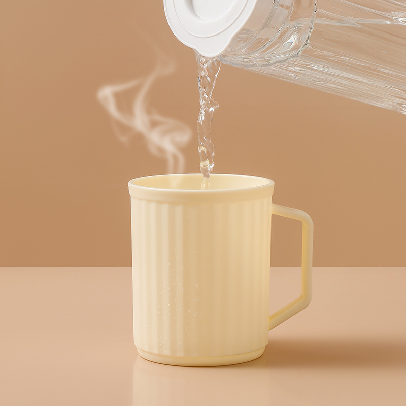 Nuevo estilo fresco patrón vertical simple hogar cepillo de dientes taza color sólido gran capacidad baño abierto enjuague bucal al por mayor