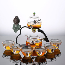 玻璃懒人全自动功夫茶具红茶套装家用简约创意日式办公室冲泡茶器