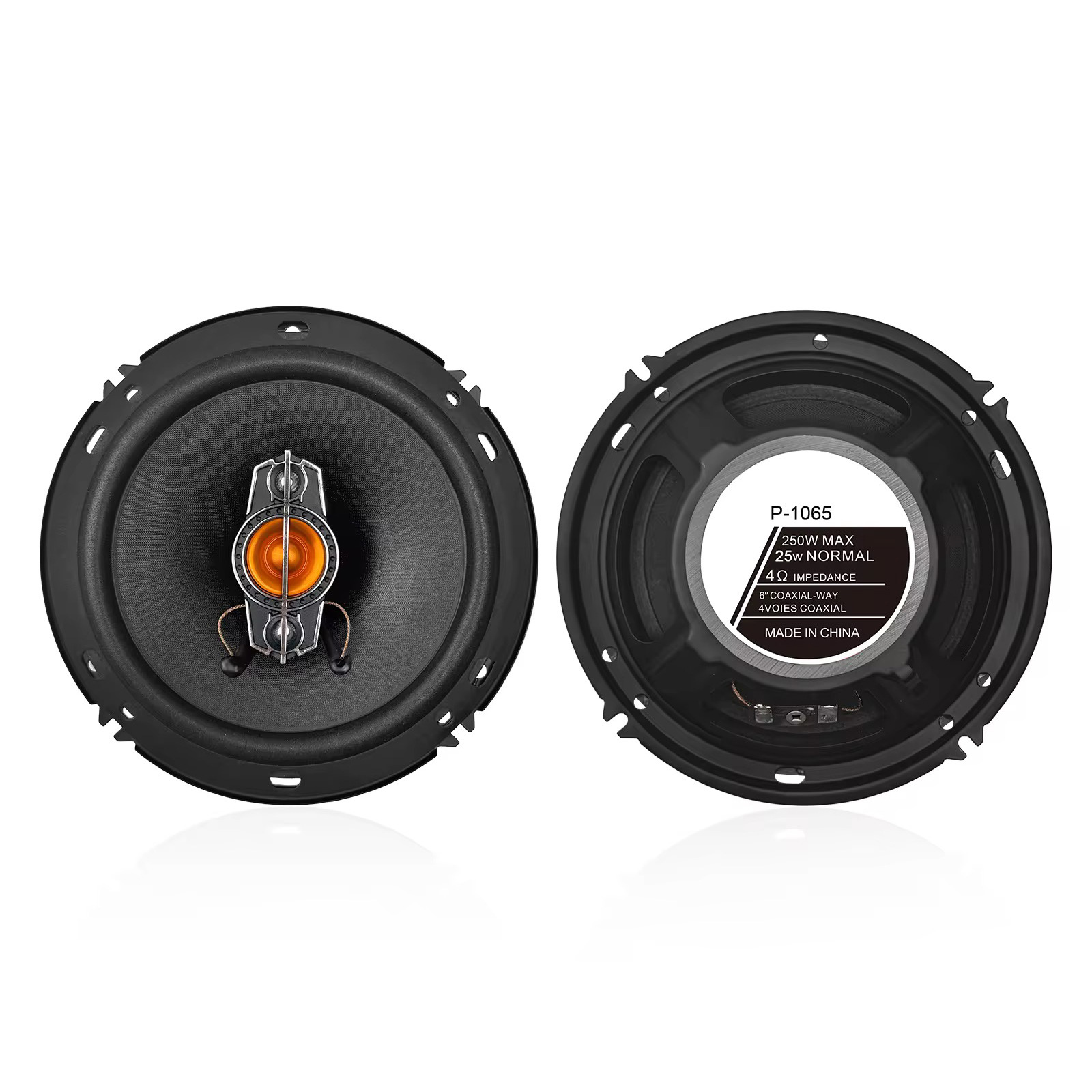 Cross-border e-commerce manufacturer's new car audio speaker coaxial 6inch P-1065 full-range car audio 600W