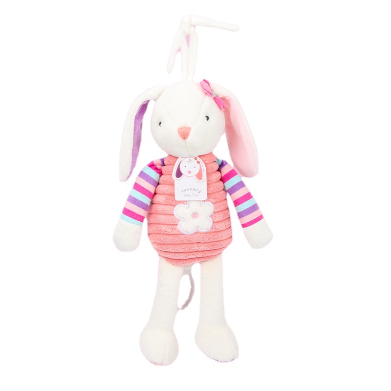 Manufacturer Wholesale SUNNOZY Cute Animal Plush Toys for Infants Newborn Baby Soothing Music Rattles