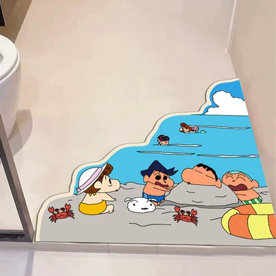 Avtomobil döşəmə paspasları — Absorbent Non-slip Toilet Carpet - xiaoxin-beach-right-side-40x-60cm-non-slip-quick-drying
