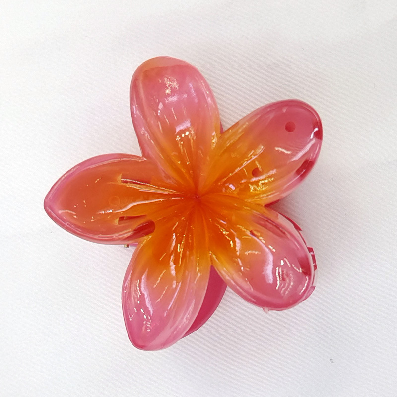 Japanese Style Flower Plastic Stoving Varnish Hair Claws 1 Piece display picture 3